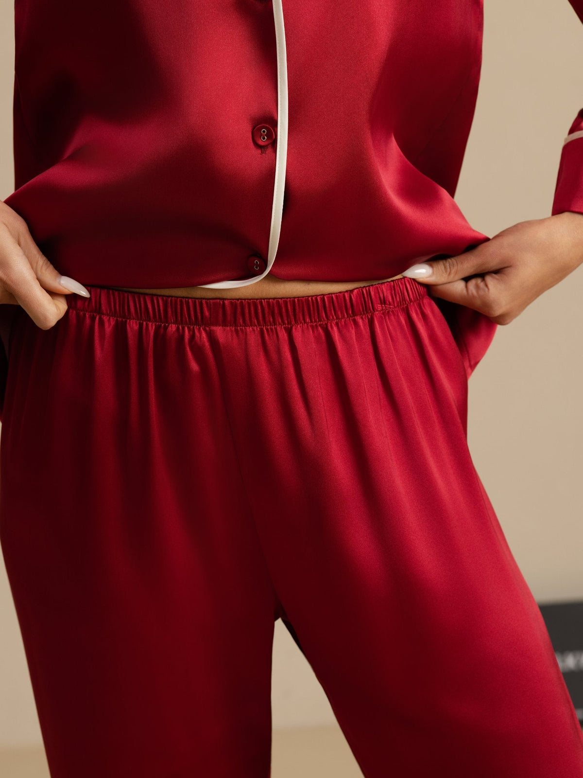 100% Mulberry Silk Classic Pajama Set