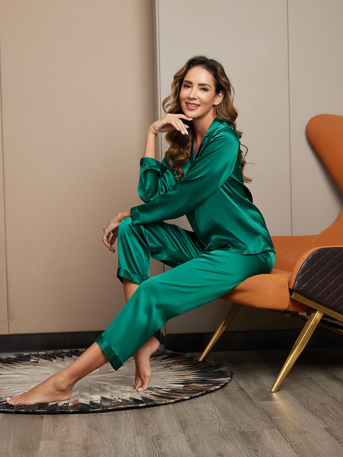 Pure Silk Long Sleeve Women's Pyjamas Set