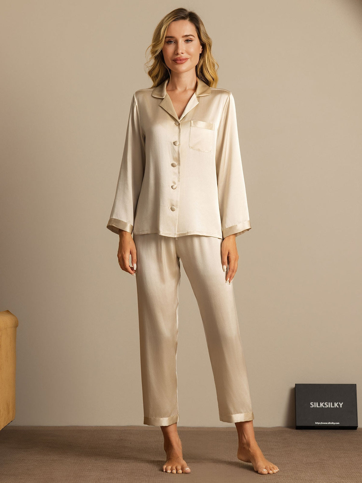 Women's Pure Silk Long Sleeve Pyjamas Set