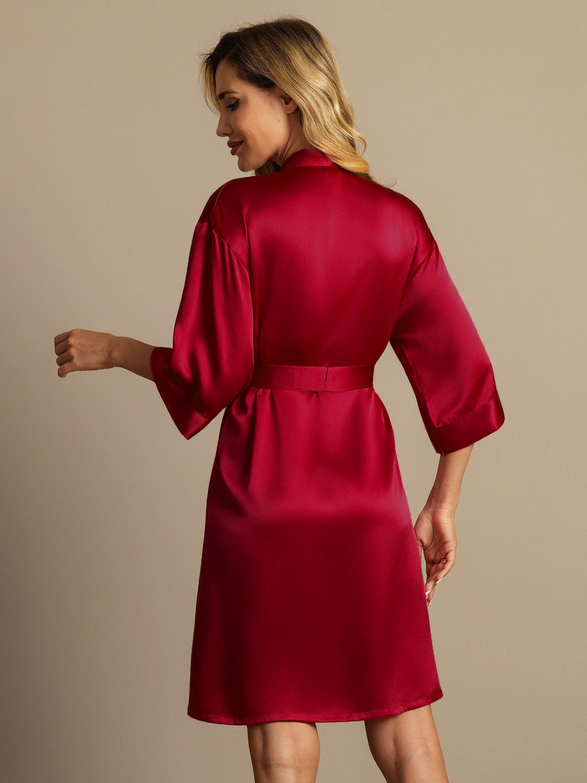 Pure Silk Women's Kimono Wrap Dressing Gown