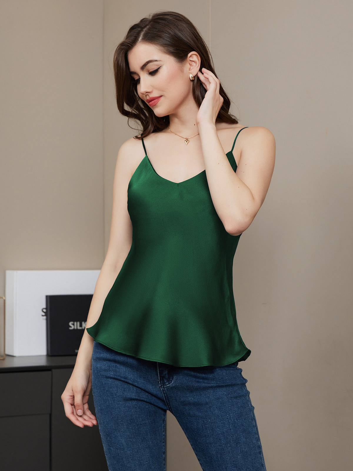 Pure Silk V Neck Camisoles